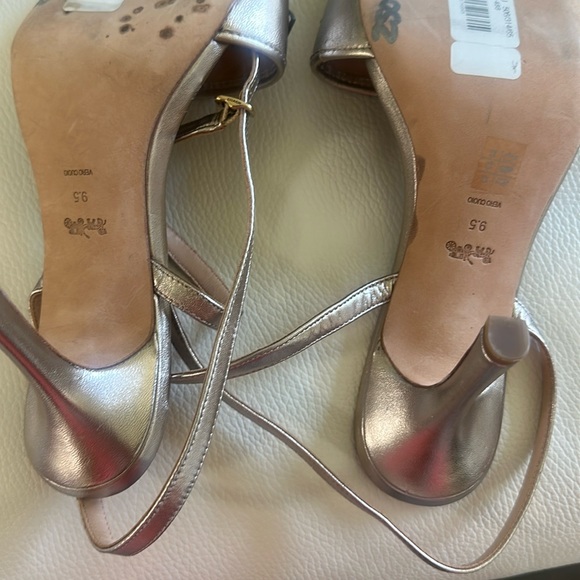COACH Kyra Metallic Leather Sandal - Picture 16 of 16